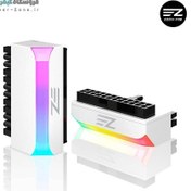 تصویر رابط 90 درجه 24 پین مادربورد ایزی مدل EZDIY-FAB ARGB ATX 24-Pin 90 Degree Power Connector 