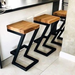 تصویر صندلی چوبی کانتر کافه کد zxh 