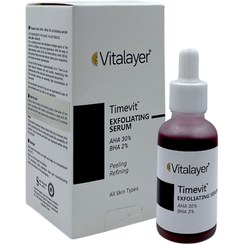 تصویر سرم لایه بردار قوی مدل Timevit مناسب انواع پوست ویتالیر 