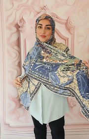 تصویر روسری نخ نیلا پاییزه 