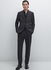 تصویر کاپشن مردانه ماسیمو دوتی آستین بلند شطرنجی | Massimo Dutti 110779203512509 