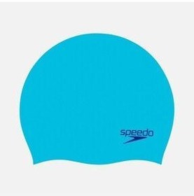 تصویر کلاه شنا آبی دخترانه و پسرانه بچگانه استخوان کودکان سیلیکون قالب دار اسپیدو SPEEDO 