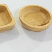 تصویر کاسه تکی کوچک بامبو مناسب مربا و عسل ۹ سانتی 