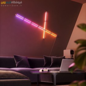 تصویر پنل روشنایی خطی هوشمند 9 تکه نانولیف Nanoleaf Lines 60 Degrees Starter Kit (9 Lines) 