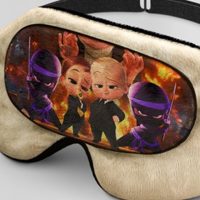 تصویر چشم بند خواب بچگانه کورال طرح بچه رئیس Kids Coral Boss Baby Sleep Mask