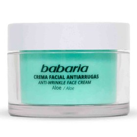 تصویر کرم ویتامینه و ضد چروک صورت آلوئه ورا باباریا Babaria Aloe Anti Wrinkle Face Cream 50ml