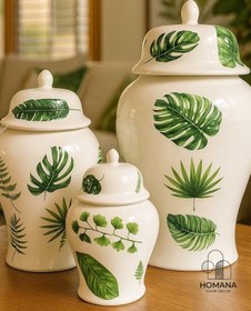 تصویر جینجر جار سه تکه برگ 