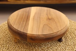 تصویر رایزر گرد چوبی گردو در دو طرح - طرح 2 