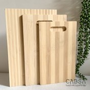 تصویر تخته گوشت بامبو سه عددی تمام بامبو تخته برش 