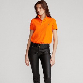 تصویر پولو شرت زنانه Ralph Lauren Skinny Fit Orange 