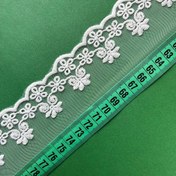 تصویر نوار ارگانزا پنبه‌ای سفید عرض پهن WX-20 