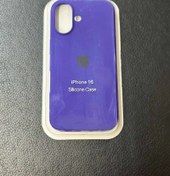 تصویر گارد آیفون ۱۶ رنگ بنفش مدل سیلیکونی اورجینال Guard iphone 16 purple model silicone