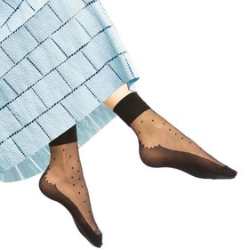 تصویر جوراب نیم ساق زنانه دو ربع شیشه ای 