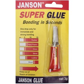 تصویر چسب قطره ای جانسون ۳ میلی لیتر ا Janson Super Glue 3ml Janson Super Glue 3ml
