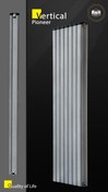 تصویر رادیاتور ایستاده آنیت ، مدل پایونیر ورتیکال نقره ای شاینی Anit standing radiator, pioneer vertical model