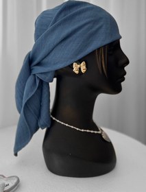 تصویر مینی اسکارف آبی جین 