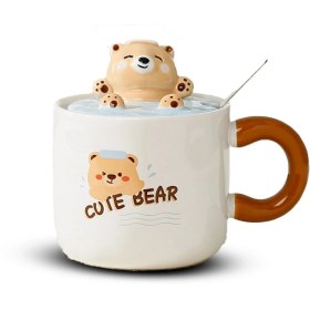 تصویر ماگ سرامیکی طرح خرس 