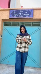 تصویر شکت چهارخونه پشمی فری‌سایز قد ۷۰ - 4 