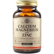 تصویر مکمل کلسیم ، منیزیم + زینک برند سولگار Solgar Calcium Magnesium Plus Zinc