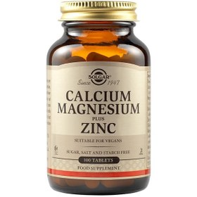 تصویر مکمل کلسیم ، منیزیم + زینک برند سولگار 100 عدد Solgar Calcium Magnesium Plus Zinc