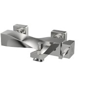 تصویر شیر حمام کسری مدل فیلادلفیا کروم مات 