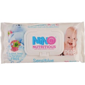 تصویر دستمال مرطوب نینو مدل کالاندولا بسته 70 عددی Nino Calendula baby Wet Wipes 50pcs