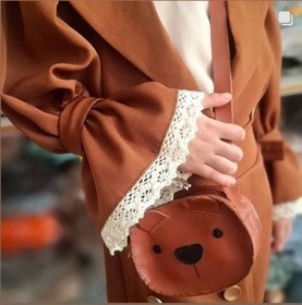 تصویر کت و دامن چهار تیکه مازراتی دخترانه - کرم،قهوه ای / 40 