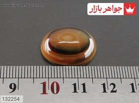 تصویر نگین عقیق باباقوری سه پوست زیبا کد 132254 