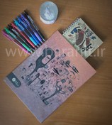 تصویر کلاسور ۲۶ حلقه جلد سخت طرح دار Birde 