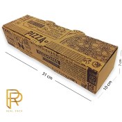 تصویر جعبه ساندویچ درب پیتزایی مقوای ایفلوت سایز ۳۰ طرح عمومی (۱۰۰عددی) 