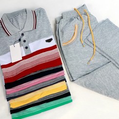 تصویر ست تیشرت شلوار مردانه نخی سایز سه ایکس لارج و دو ایکس لارج 