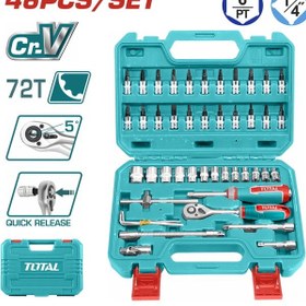 تصویر جعبه بکس 46 پارچ 1/4 توتال مدل THT141462 socket set total