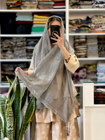 تصویر شال پیلیسه شطرنجی 