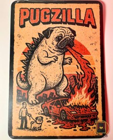 تصویر دیوارکوب‌های خاص و فانتزی (PUG) Wall Plaques – Pop & Retro Designs
