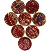 تصویر وزنه نگهدارنده الگو (تُرنج قرمز) پکیج ۸ عددی 