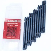 تصویر نوک پیچ گوشتی 11 سانت دو سو چهارسو آبی PH2-SL6-110mmL تایوانی برند TAM ScrewDriver Bit Double Head Blue Coating PH2-SL6-110mmL