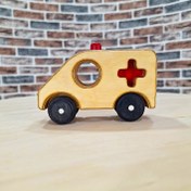 تصویر آمبولانس چوبی Wooden ambulance