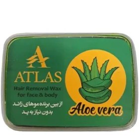 تصویر صمغ موم عربی با عصاره آلوئه‌ورا 500 گرم اطلس Atlas arabic gum (wax) with aloe vera extract, weight 500 grams