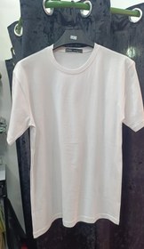 تصویر تیشرت ساده بیسیک نخ پنبه رنگ طوسی روشن - 2XL Plain T-shirt Basic cotton cotton color gray melange