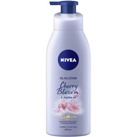 تصویر لوسیون بدن نیوا Nivea با عصاره شکوفه گیلاس و روغن جوجوبا حجم 400 میلی 