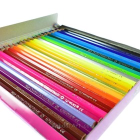 تصویر مداد رنگی 24 رنگ وک جعبه مقوایی Woke 6 Colors Pencil