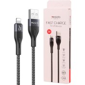 تصویر کابل آیفونی فست شارژ Yesido CA121L 2A 1m Yesido CA121L 2A 1m Usb To Lightning Fast Charging Data Cable