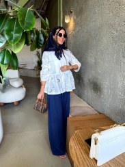 تصویر مانتو سفید Lavender 