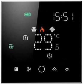 تصویر ترموستات لمسی WiFi فن کویل - سفید Fan coil WiFi smart thermostat