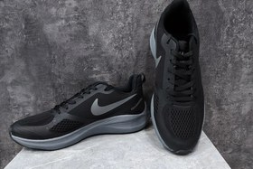 تصویر کفش سایز بزرگ مردانه مشکی نایک کفی طوسی - ۴ nike big shoes black