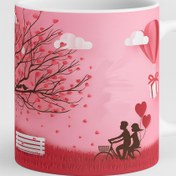 تصویر ماگ با طرح عاشقانه دو نفره 