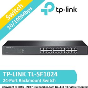 تصویر سوييچ 24 پورت مگابيتی و رکمونت تی پی-لينک مدل TP-LINK TL-SF1024 