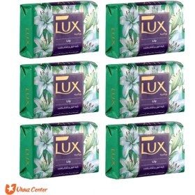 تصویر صابون لوکس ایرانی با رایحه گل سفید بسته 6 عددی 90 گرمی Lux Iranian Soap White Flower Scent 6pcs 90g
