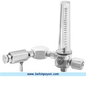 تصویر ست فلومتر اکسیژن همراه با شیر مستقیم 