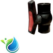 تصویر شیر توپی 3/4 اینچ ماده دسته پلیمری آبافرین 